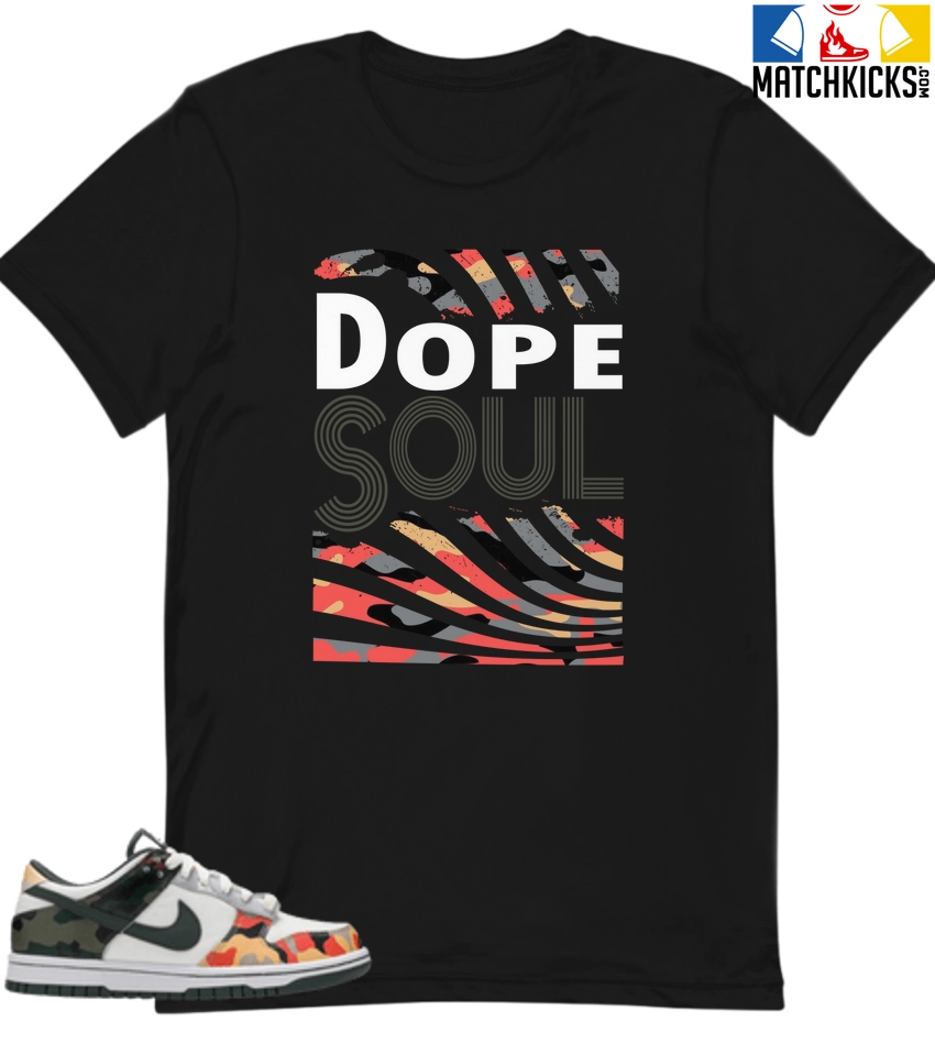 T-Shirt - Nike Dunk Low SE GS Sail Multi-Camo - Sneaker-Matching T-Shirt (DOPE SOUL) 3 T-Shirt - Nike Dunk Low SE GS Sail Multi-Camo - Sneaker-Matching T-Shirt (DOPE SOUL)