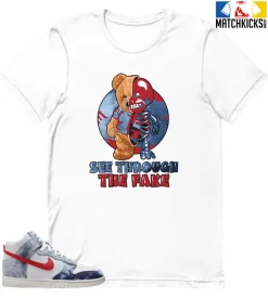 T-Shirt - Nike Dunk High Washed Denim Pack - Sneaker-Matching T-Shirt (See Through The Fake)