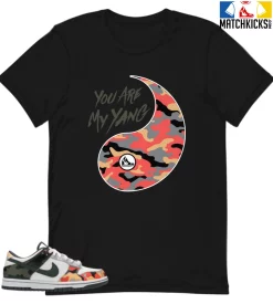 T-Shirt - Nike Dunk Low SE GS Sail Multi-Camo - Sneaker-Matching T-Shirt (You Are My Yang)