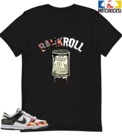 T-Shirt - Nike Dunk Low SE GS Sail Multi-Camo - Sneaker-Matching T-Shirt (BANKROLL)
