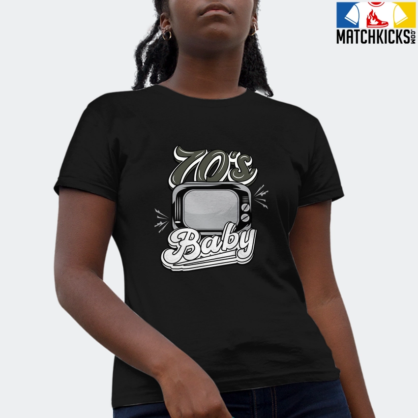 T-Shirt - Nike Dunk Low SE GS Sail Multi-Camo - Sneaker-Matching T-Shirt (70's Baby) 4 T-Shirt - Nike Dunk Low SE GS Sail Multi-Camo - Sneaker-Matching T-Shirt (70's Baby) - Image 2