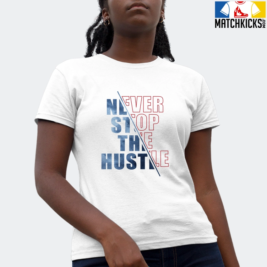 T-Shirt - Nike Dunk High Washed Denim Pack - Sneaker-Matching T-Shirt (Never Stop The Hustle) 4 T-Shirt - Nike Dunk High Washed Denim Pack - Sneaker-Matching T-Shirt (Never Stop The Hustle) - Image 2