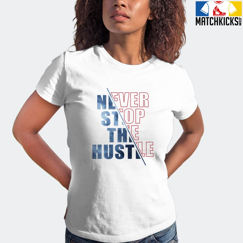 T-Shirt - Nike Dunk High Washed Denim Pack - Sneaker-Matching T-Shirt (Never Stop The Hustle) 6 T-Shirt - Nike Dunk High Washed Denim Pack - Sneaker-Matching T-Shirt (Never Stop The Hustle) - Image 4