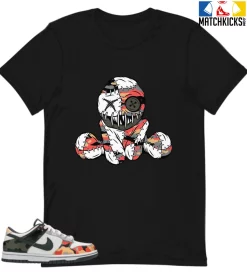 T-Shirt - Nike Dunk Low SE GS Sail Multi-Camo - Sneaker-Matching T-Shirt (VOODOO BEAR)