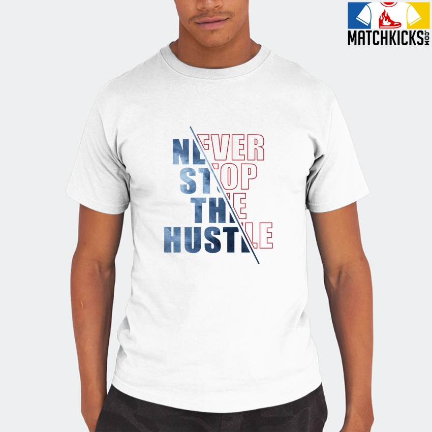 T-Shirt - Nike Dunk High Washed Denim Pack - Sneaker-Matching T-Shirt (Never Stop The Hustle) 8 T-Shirt - Nike Dunk High Washed Denim Pack - Sneaker-Matching T-Shirt (Never Stop The Hustle) - Image 6