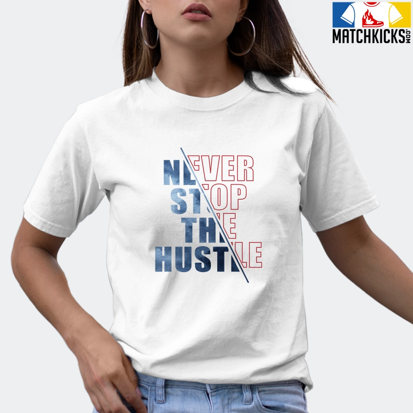 T-Shirt - Nike Dunk High Washed Denim Pack - Sneaker-Matching T-Shirt (Never Stop The Hustle) 9 T-Shirt - Nike Dunk High Washed Denim Pack - Sneaker-Matching T-Shirt (Never Stop The Hustle) - Image 7