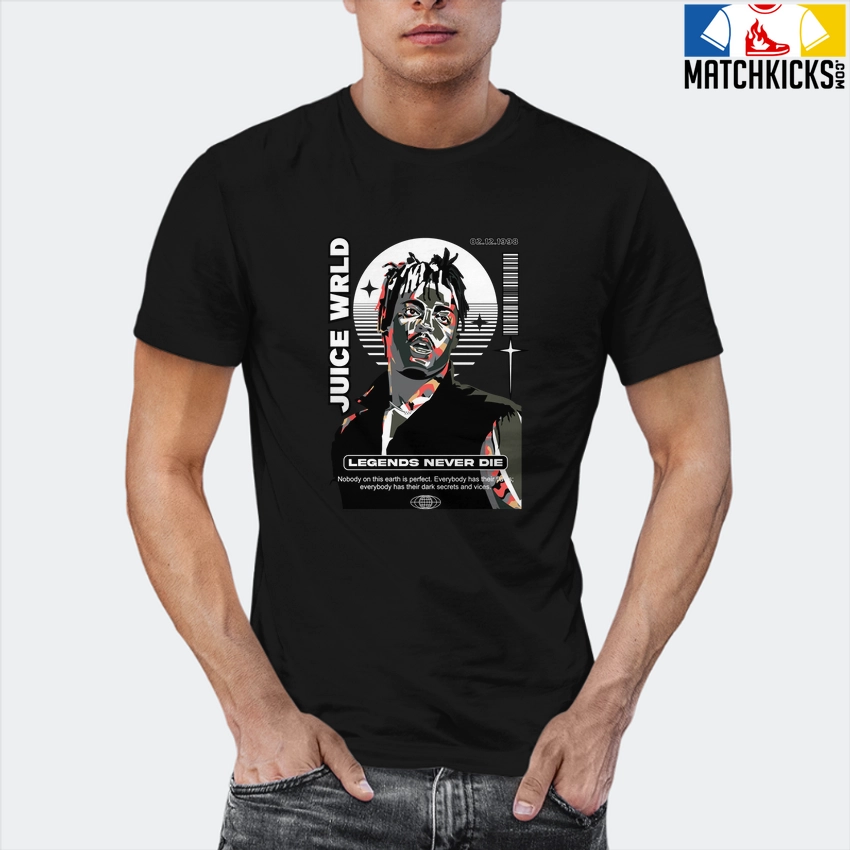 T-Shirt - Nike Dunk Low SE GS Sail Multi-Camo - Sneaker-Matching T-Shirt (Juice Wrld) 12 T-Shirt - Nike Dunk Low SE GS Sail Multi-Camo - Sneaker-Matching T-Shirt (Juice Wrld) - Image 10