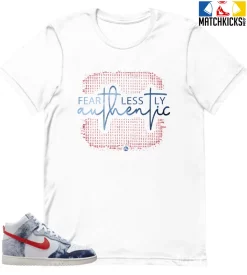 T-Shirt - Nike Dunk High Washed Denim Pack - Sneaker-Matching T-Shirt (Fearlessly Authentic)