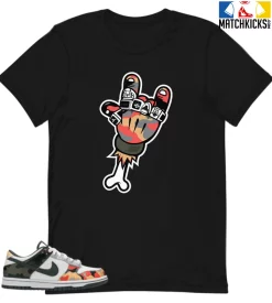 T-Shirt - Nike Dunk Low SE GS Sail Multi-Camo - Sneaker-Matching T-Shirt (RINGS CHAMPIONS)