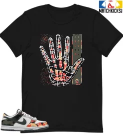 T-Shirt - Nike Dunk Low SE GS Sail Multi-Camo - Sneaker-Matching T-Shirt (REZOLUTION)