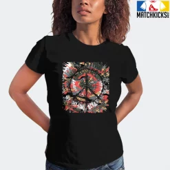 T-Shirt - Nike Dunk Low SE GS Sail Multi-Camo - Sneaker-Matching T-Shirt (Tie Dye Peace Sign) -Nike Dunk shop online mockupGenerator 9601