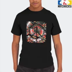 T-Shirt - Nike Dunk Low SE GS Sail Multi-Camo - Sneaker-Matching T-Shirt (Tie Dye Peace Sign) -Nike Dunk shop online mockupGenerator 9603