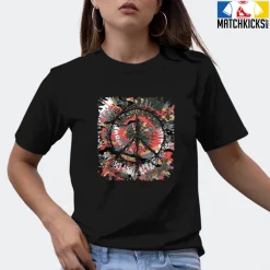 T-Shirt - Nike Dunk Low SE GS Sail Multi-Camo - Sneaker-Matching T-Shirt (Tie Dye Peace Sign) -Nike Dunk shop online mockupGenerator 9604