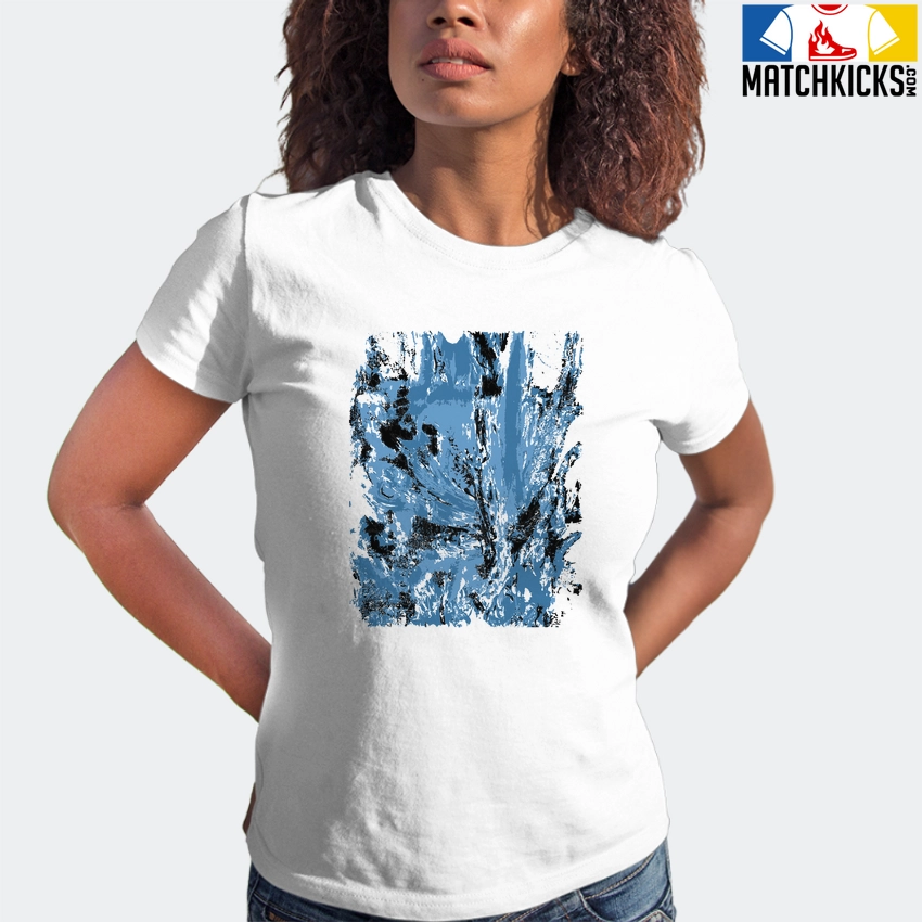 T-Shirt - Nike Dunk Low University Blue - Sneaker-Matching T-Shirt (Abstract Flower) 5 T-Shirt - Nike Dunk Low University Blue - Sneaker-Matching T-Shirt (Abstract Flower) - Image 4