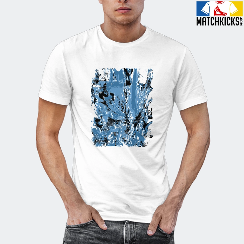 T-Shirt - Nike Dunk Low University Blue - Sneaker-Matching T-Shirt (Abstract Flower) 11 T-Shirt - Nike Dunk Low University Blue - Sneaker-Matching T-Shirt (Abstract Flower) - Image 10