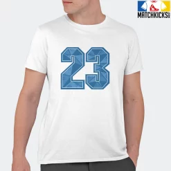 T-Shirt - Nike Dunk Low University Blue - Sneaker-Matching T-Shirt (23 Number Design 1) -Nike Dunk shop online mockupGenerator 9687