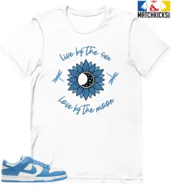 T-Shirt - Nike Dunk Low University Blue - Sneaker-Matching T-Shirt (Live By The Sun Love By The Moon)