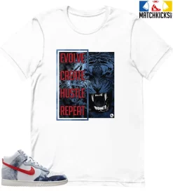 T-Shirt - Nike Dunk High Washed Denim Pack - Sneaker-Matching T-Shirt (EVOLVE)
