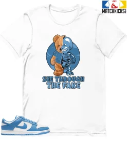 T-Shirt - Nike Dunk Low University Blue - Sneaker-Matching T-Shirt (See Through The Fake)