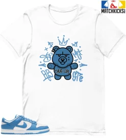 T-Shirt - Nike Dunk Low University Blue - Sneaker-Matching T-Shirt (THUG LIFE BEAR)