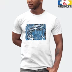 T-Shirt - Nike Dunk Low University Blue - Sneaker-Matching T-Shirt (Abstract Face) -Nike Dunk shop online mockupGenerator 9818