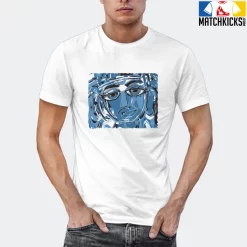 T-Shirt - Nike Dunk Low University Blue - Sneaker-Matching T-Shirt (Abstract Face) -Nike Dunk shop online mockupGenerator 9823