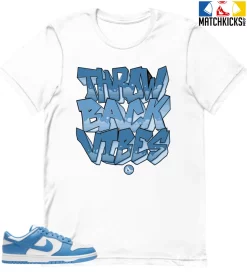 T-Shirt - Nike Dunk Low University Blue - Sneaker-Matching T-Shirt (Throw Back Vibes)