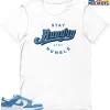 T-Shirt - Nike Dunk Low University Blue - Sneaker-Matching T-Shirt (Stay Hungry Stay Humble) -Nike Dunk shop online mockupGenerator 9878