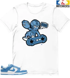 T-Shirt - Nike Dunk Low University Blue - Sneaker-Matching T-Shirt (POW)