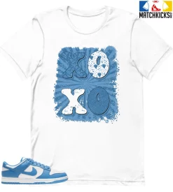 T-Shirt - Nike Dunk Low University Blue - Sneaker-Matching T-Shirt (XOXO)