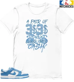 T-Shirt - Nike Dunk Low University Blue - Sneaker-Matching T-Shirt (PAIR OF THREES)