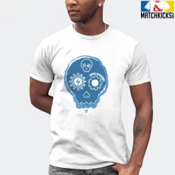 T-Shirt - Nike Dunk Low University Blue - Sneaker-Matching T-Shirt (Halloween Skull) -Nike Dunk shop online mockupGenerator 9962