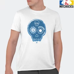 T-Shirt - Nike Dunk Low University Blue - Sneaker-Matching T-Shirt (Halloween Skull) -Nike Dunk shop online mockupGenerator 9966